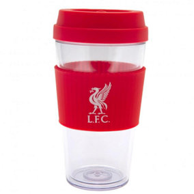 Liverpool FC Crest Travel Mug Clear/Red (One Size)