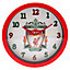 Liverpool FC Crest Wall Clock White/Red (One Size)