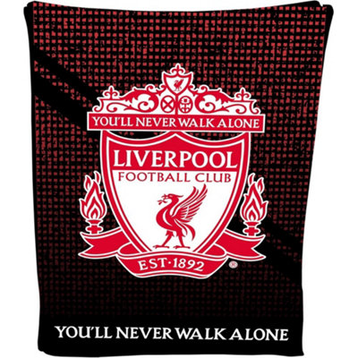 Liverpool FC Fleece Blanket Red/Black (One Size)