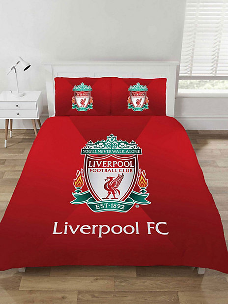 Liverpool FC Gradient Double Duvet Cover and Pillowcase Set | DIY at B&Q