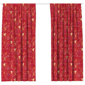 Liverpool FC Infographic Curtains Red (72in x 66in)