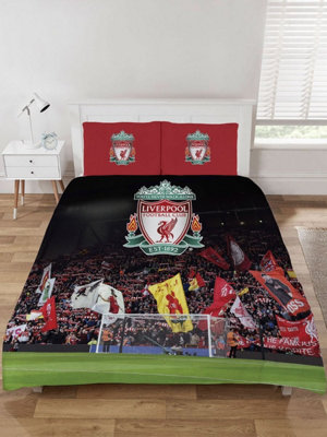 Liverpool FC Kop Double Duvet Cover and Pillowcase Set DIY at B Q