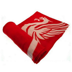 Liverpool FC Pulse Fleece Blanket Red/White (One Size)