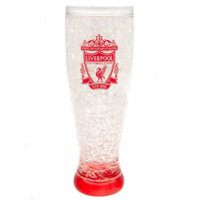 Liverpool FC Slim Freezer Pint Gl Clear/Red (One Size)