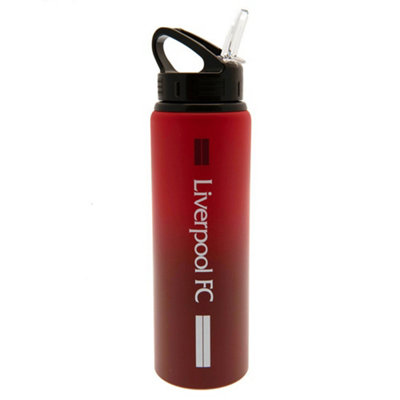 Liverpool FC Stripe Aluminium Water Bottle Red/White/Black (One Size)