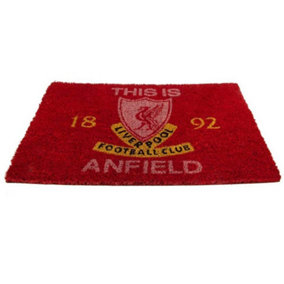 Liverpool FC TIA Door Mat Red/Yellow (One Size)