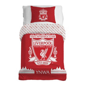 Liverpool FC Tone Single Panel Duvet and Pillowcase Set