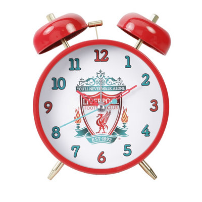 Liverpool FC Twin Bell Mechanical Alarm Clock Red/Green/Gold (One Size)