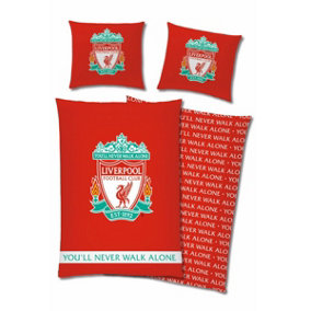 Liverpool FC YNWA Single 100% Cotton Duvet Cover Set - European Size
