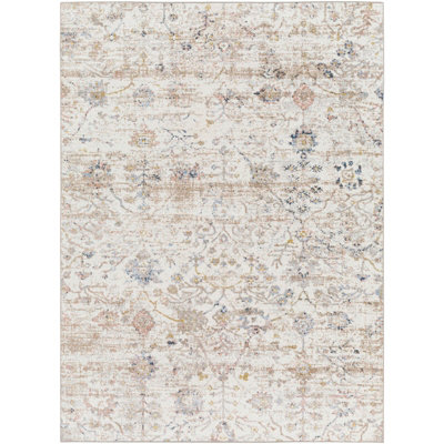 LIVIA HORNE Machine Washable Traditional Boho Ivory Area Rug 160 x 213 cm