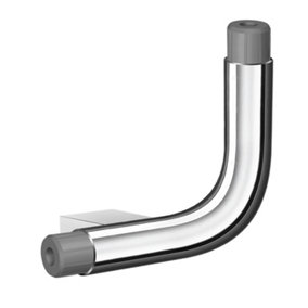 LIVING Connection L-shape for Grab bar, Right, Chromed, 130 x 130 mm