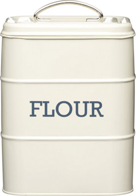 Living Nostalgia Antique Cream Flour Tin