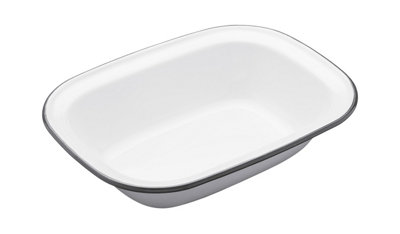 Living Nostalgia Enamel Oblong 22cm Pie Dish