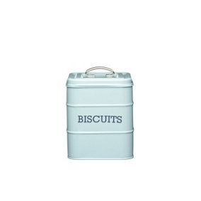 Living Nostalgia Vintage Blue Biscuit Tin