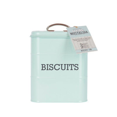 Living Nostalgia Vintage Blue Biscuit Tin