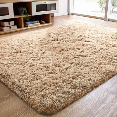 Living Room Large 200x290 cm Beige Area Rugs Bedroom Lounge Non-Slip ...