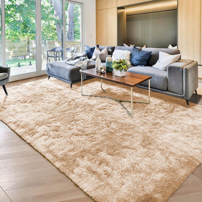 Living Room Large 200x290 cm Beige Area Rugs Bedroom Lounge Non-Slip ...