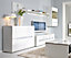 Living Room Set Glass Wall Cabinet Shelf TV Unit Sideboard White Gloss Azteca