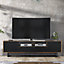 Living Room Set TV Unit Sideboard Cabinet Industrial Retro Vintage Black Doors Contemporary
