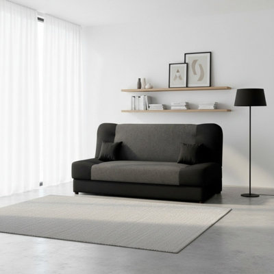 Living Room Sofa JONAS with Click Clack Sleeping Function Storage and ...
