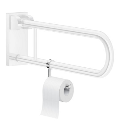 LIVING - Toilet Roll Holder for Grab Bar. Polished Chrome. Length 125 mm. - 3