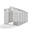 Livingandhome 10 x 6 ft Polycarbonate Greenhouse Aluminium Frame Garden Green House,Silver
