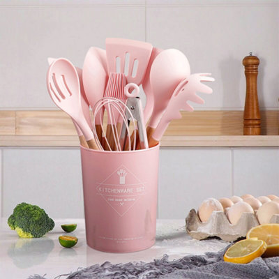 New Silicone Utensils Set Non-stick Kitchen Cooking Tool Gold