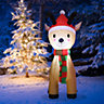 Livingandhome 120CM Inflatable Elk Christmas Yard Decoration with LED