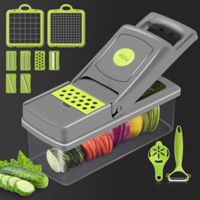 Livingandhome 14 in 1 Slicing and Chopping Set with Grater Kitchen Vegetable Food Slicer Chopper Cutter