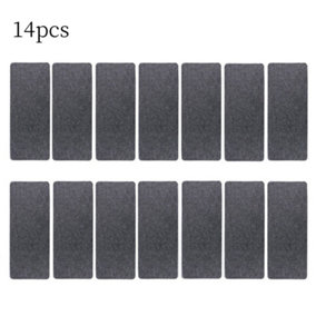 Livingandhome 14Pcs Dark Grey Rectangular Anti Slip Self Adhesive Stair Treads Floor Mat Step Runners 55 x 20cm