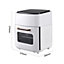 Livingandhome 15 Liter White 3-Layer Bakeware Digital Electric Air Fryer with Visual Window