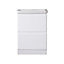 Livingandhome 2 Drawer White Gloss Freestanding Bathroom Vanity Unit Basin Cabinet Unit