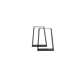 Livingandhome 2 Pcs Black Trapezoid Metal Furniture Legs Table Legs H 40 cm