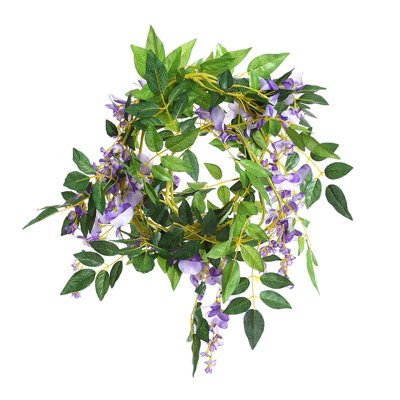 LVLFOR 2PCS Artificial Daisy Garland, Artificial Wildflower Garland, 6FT  Faux Flower Hanging Vine, Purple Flowers Ivy, Spring Garland with  Eucalyptus