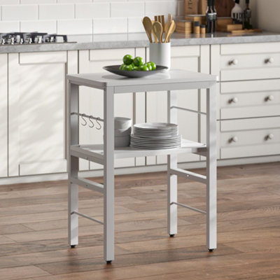 Grey Wooden Kitchen Storage Rack