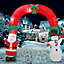 Livingandhome 250 cm Outdoor Christmas Inflatable Decoration LED Blow Up Holiday Archway