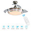 Livingandhome 3 Blade LED Diammable Ceiling Fan Light with Remote Control 42 Inch