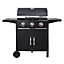 Livingandhome 3 Burner Outdoor BBQ Propane Gas Grill with Wheels 106cm W x 53cm D x 102cm H