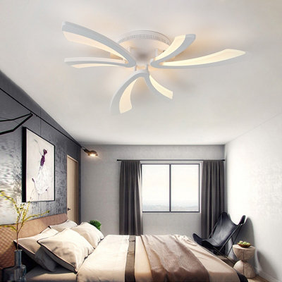 Livingandhome 3 Lights Unique V Shaped LED Semi Flush Ceiling Light ...