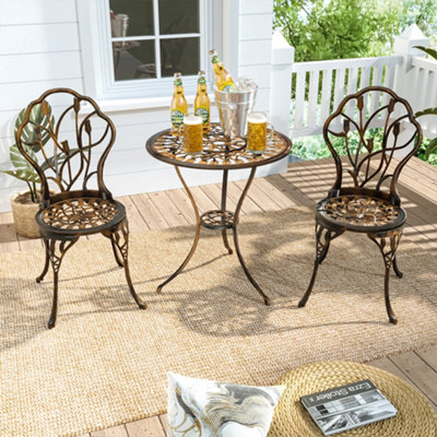 Cast iron table and chair online set