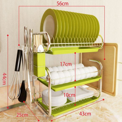 Baoyouni Green Hanging Dish Rack 3 Tiers Dryer Rack Dq-1302 R1 - Buy  Baoyouni Green Hanging Dish Rack 3 Tiers Dryer Rack Dq-1302 R1 Product on