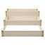 Livingandhome 3 Tier Square Wooden Raised Garden Bed