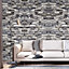 Livingandhome 3D Brick Effect Waterproof Wallpaper Roll 950 cm