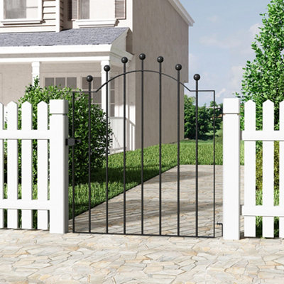 Black clearance outdoor gate