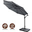 Livingandhome 3M Outdoor Garden  Parasol Umbrella Patio Sun Shade Crank Tilt No Base, Dark Green