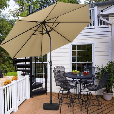 Livingandhome 3M Outdoor Garden Parasol Umbrella Patio Sun Shade Crank