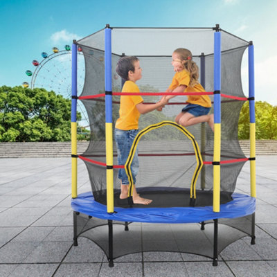 Mini trampoline 2025 with enclosure