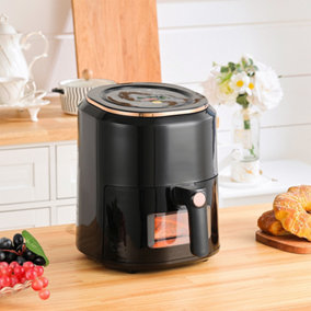 Livingandhome 4.5L Black Digital Touchscreen Air Fryer