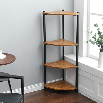 Corner shelf deals metal and wood