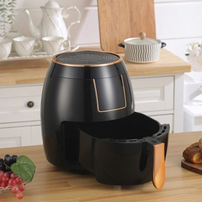 Livingandhome 5.5 L Black Electric Air Fryer Oven with Digital Controls